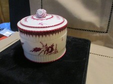 Antique French Porcelain Hand Painted Covered Box picture