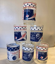 Vintage 1969-1971 Apollo Glass Tumblers Set of 6 Lot Apollo 11 13 14 picture