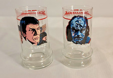 Vintage 1984 Star Trek III Search For Spock Glass Tumblers Lot of 2 Spock Kruge picture