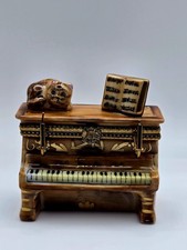RARE Masterpiece Limoges France Hand Painted Trinket Box - 360° Ballet Portrait picture