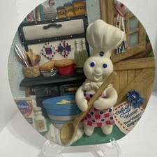 Danbury Mint Pillsbury Doughboy 50th Anniv Bake Off Recipe Winner 3D Plate 2001 picture