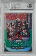 Asuka Signed Autograph Slabbed 2022 WWE Panini Prizm Green Card Beckett picture