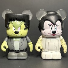 Disney Halloween Vinylmation Spooky Series 1 FRANKENSTEIN MICKEY & BRIDE MINNIE picture
