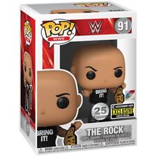 Funko Pop WWE The Rock with Championship #91 Exclusive With Pop Protector picture