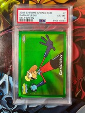 2025 Topps Chrome SpongeBob - Barnacleboy #7 - Kelp Green (67 Meme Card) - PSA 6 picture