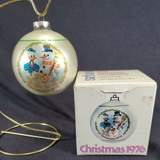 Schmid Walt Disney 1976 Christmas Ornament Donald Duck Limited Edition Glass Bal picture