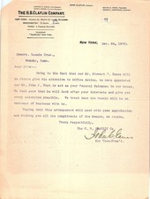 1900 H.B. Claflin Co. New York Letterhead picture