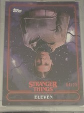 2025 Topps Stranger Things Eleven Purple Upside Down Trading Card RARE picture