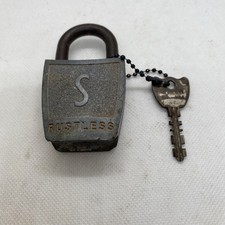 Vintage Slaymaker Lock With Key Rustless Padlock USA picture