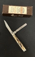 NIB Schatt & Morgan File & Wire Stag Knife 1/25 Rare 0442SK picture