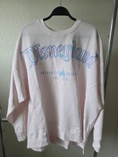 Adult 1XL Disneyland Retro Patchwork Font Pink Pullover Sweatshirt New 2026 picture