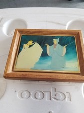 VTG RARE Disney CINDERELLA Kimberly Art Tile Wood Prop frame-NEW-FREE SHIP🌈🌈 picture