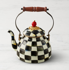 MacKenzie-Childs Courtly Check Tea Kettle 2-Qt NEW picture