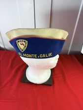 Vtg WWI Veterans Garrison Cap El Monte California Barracks 285 Hat Pin picture