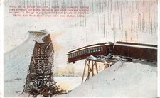 J40/ Mullan Idaho Postcard c1910 Railroad Disaster Bridge Snowslide  205 picture