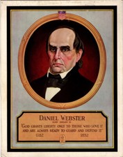 Walk-Over Shoes Great Americans Daniel Webster Cardbd Counter Top Display 1920s picture
