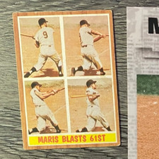 BASEBALL: ROGER MARIS, NEW YORK YANKEES=1962 TOPPS