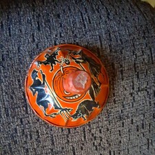 Vintage Kirchhof Halloween Tin Litho Bell Style Noise Maker picture