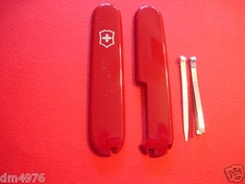 GENUINE VICTORINOX SWISS ARMY 91mm RED PLUS SCALES + NEW PIN TOOTHPICK TWEEZER picture