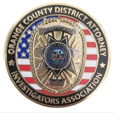 OCDA Orange County District Attorney Investigators Assoc Flag Challenge Coin picture