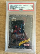 Spider-Man 2025 Topps Chrome Marvel Comics #101 Spider Web Refractor /399 picture