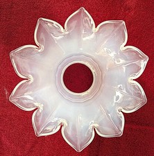 Antique French Art Nouveau Opaline Glass Lamp Shade picture
