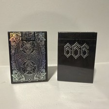 VERY LIMITED RiffleShuffle Playing Cards 666 Gilded Holo of 250 Rare 5th Edition picture