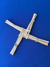 Irish St. Brigid Cross made of woven reeds. picture