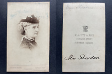 Elliott & Frith, London, Miss Amy Sheridan Vintage CDV Albumen Print. Strip picture