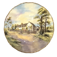 Pristine 1952 Royal Worcester Mary Arden House Cabinet Plate Sign J. Smith 10.5