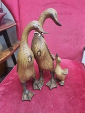 vintage large faux wood effect ducks (the penfolds) 12in tall picture