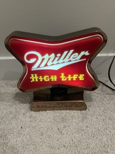 Vintage 1949 Miller High Life Beer Register Lighted Sign F-402110 (USA) 9”x6.75” picture