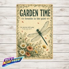Into The Garden I Go Funny Garden Tin Metal Sign Home Decor picture