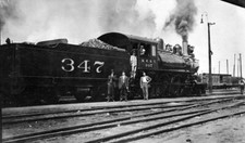 Missouri-Kansas-Texas 4-6-0 Locomotive No. 347 w Tender Denison TX 5 x 7 Photo picture