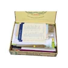 Box Ephemera Lot Paper Receipt Card Ticket Notes Junk Journal Craft 92016 picture