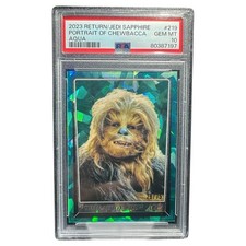 2023 Star Wars Return Jedi Sapphire Chewbacca Aqua /75 PSA 10 Gem Mint picture