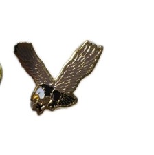 Vintage lot Of Three Flying Eagle Lapel Hat Pins NOS Brand New But Vintage picture