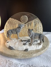 1998 Mystic Domain Guardians Of The Mist Wolf Sculpture Bradford Exchange picture