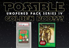 1977 Topps STAR WARS Unopened Pack GREEN Series 4 Possible GOLDEN ROD c3po PSA 8 picture