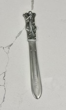 Vintage WW11 Trench Art Figural Letter Opener Palmero Italy 1944 Nude Woman Rare picture