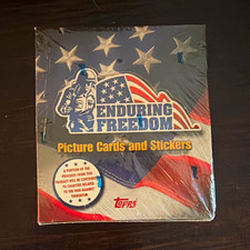 Topps Enduring Freedom Picture Cards & Stickers Sealed Box 2001 mint osama bin picture