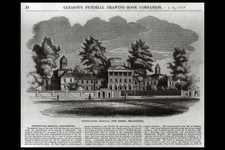 Photo:Philadelphia Pennsylvania Hospital Pine Street 1854 Wood Engraving picture