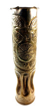 Antique 1914 1918 WW1 Folk Trench Art Shell eagle wheel key  picture