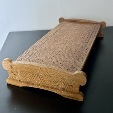 Vintage Mid-Century Yugoslavian Folk-Art Handcarved Desk Organizer Trinket Box picture
