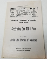 Eureka Missouri Centennial 1958 100th Year Program Booklet History Government picture