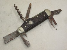 as-is damaged blade vintage SOLINGEN BOKER camping pocket knife cork screw tool picture