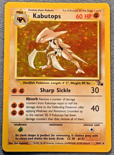 Pokemon English Vintage - Fossil- Kabutops Holo 9/62 - MP picture