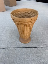Longaberger  2003  Collectors Club Floral Basket Vase picture