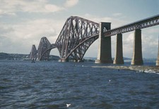 Forth Bridge over Firth of Forth, Scotland, circa 1960 Old Photo picture
