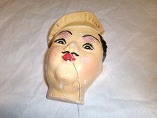 Vintage 1940s French Chef Chalkware String Holder picture